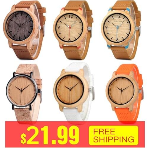Mens Watch BOBO BIRD Promotion Price Wood Couple Watch Brand Quartz Wristwatche Handmade Wooden Clock As Gift relogio masculino