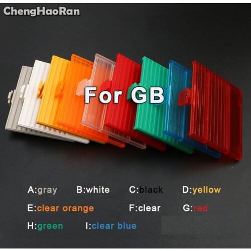 ChengHaoRan Gray Red Clear Battery Cover For Nintend GameBoy GB GBO DMG-01 Classic New Battery Door Cover Back Pack Door