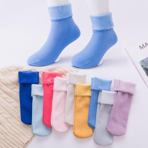 Childrens socks 2018 autumn and winter new children plus velvet thick snow socks For Boys Girls Socks 1-12 Years