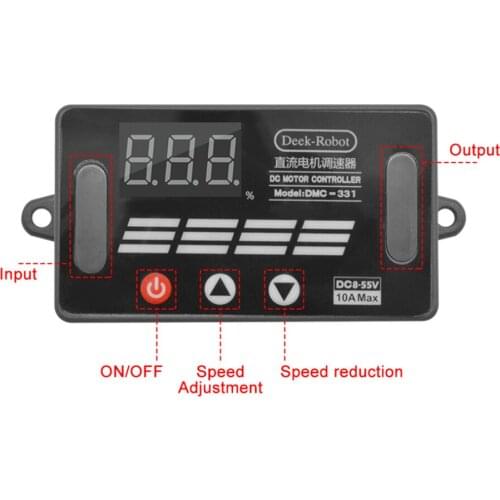 DC 8V-55V DMC-331 DC PWM Motor Speed Regulator Controller 10A Mini LED Digital Switch 12V 24V 36V 48V