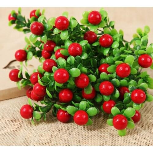Hot sale Bouquet Plastic Riches fruit Artificial flowers Auspicious Fruits Rich Home Decor Plant Berries for party decora Hd009
