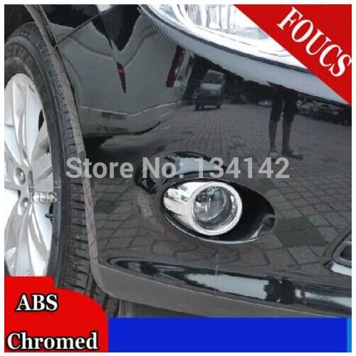 2 pcs Chrome Front Fog Light lamp cover Bezels trims For Ford Focus 2012 2013