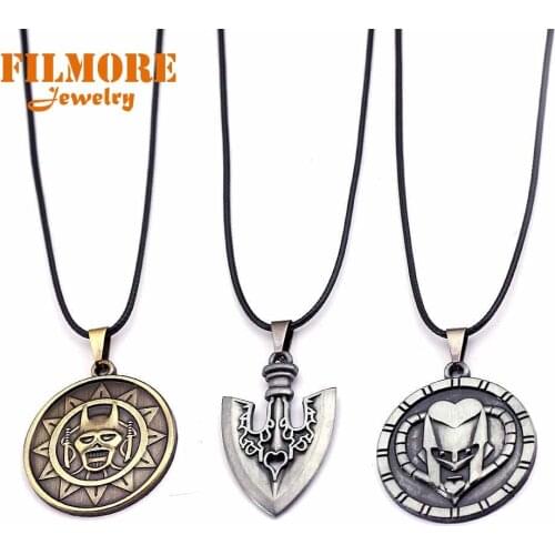 JOJOS BIZARRE ADVENTURE Necklace Higashikata Josuke Metal Pendant Rope Chain Choker Necklaces KILLER QUEEN Gifts Anime Jewelry