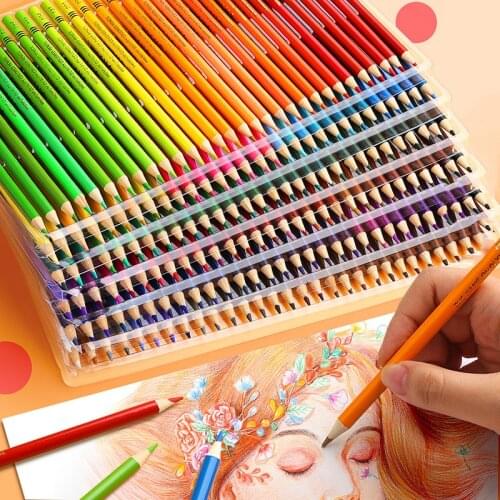 Sketching Painting Oil Pencil 48/72/120/160 Colors Professional Watercolor Wood Colored Pencils painting Drawing colour colours