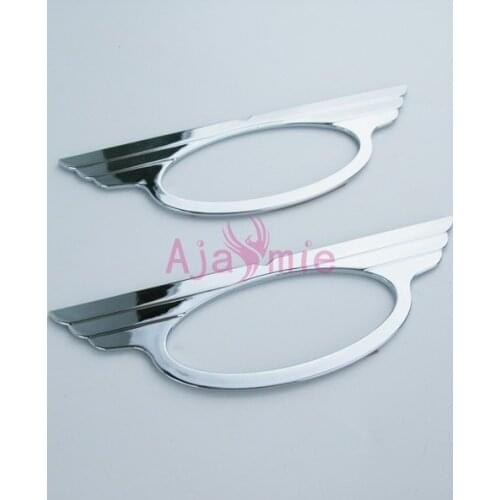 Wings Shape Side Lamp Cover Bumper Trim 2011-2013 2014-2016 2017 ABS 2pcs Chrome Car Styling For Nissan Juke Accessories