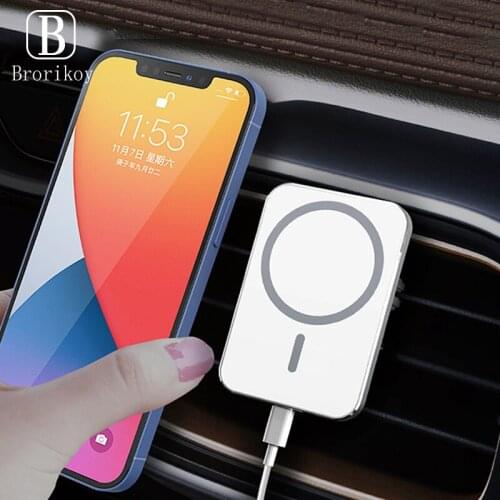 Brorikoy Magnetic Mobile Phone Wireless Charger Quick Charger Stand 15W Fast Wireless Charging For iPhone 12 Pro Max Mini Charge