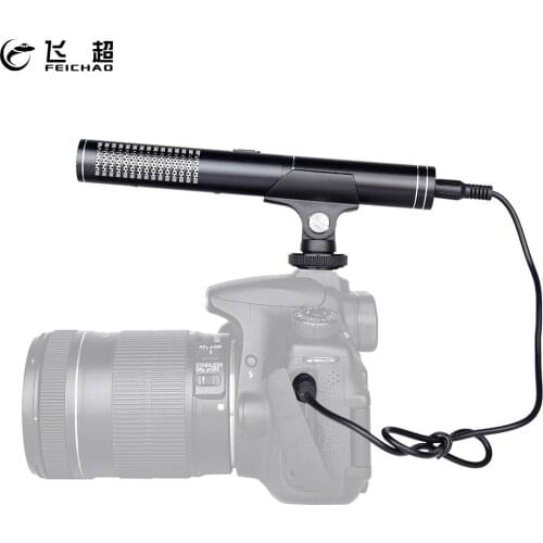 Aluminum Alloy Professional Camera Recording Microphone 3.5mm Audio for DSLR Video Computer Camcorder Interview VLOG Microfone