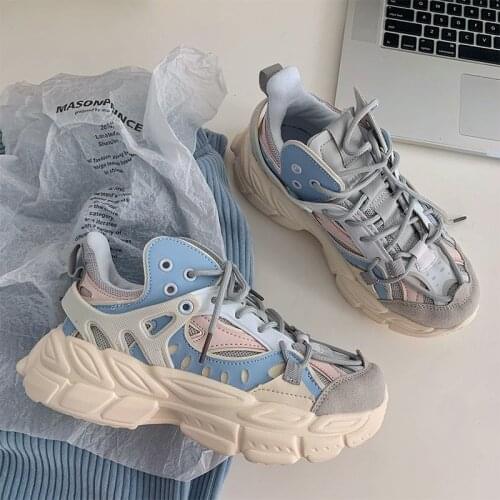 Plus Size 41 42 43 Fashion Womens Casual Sneakers Girls Platform Shoes Lovely Women Trainers Female Sport Shoes Ladies Footwear