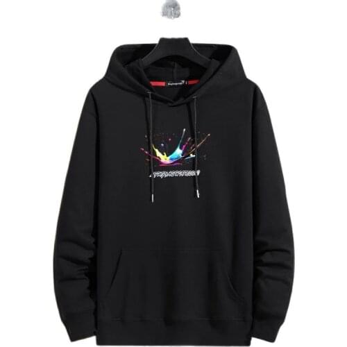 Autumn men sweatshirt hooded hoodies plus size 7XL 8XL 9XL sports coat home casual simple loose oversize sweatshirt 68 70