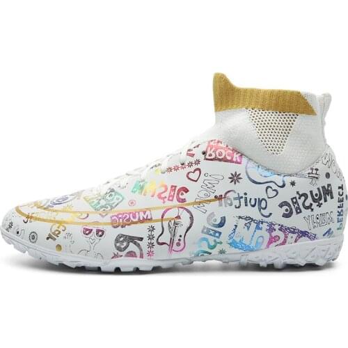 Mens Football Shoes Lawn FG/TF Football Ankle Boots Non-slip Indoor Football Shoes Futsal Training Shoes