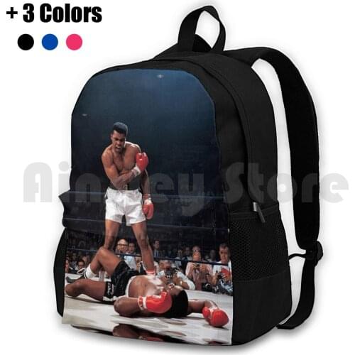 Muhammed Ali Knock Out Outdoor Hiking Backpack Riding Climbing Sports Bag Ali Boxer Boxing Fight Knockout Muhammed Ali Sonny