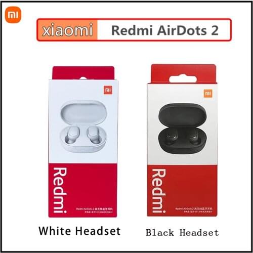 Original Redmi Airdots 2 TWS Xiaomi Airdots Pro 2 Wireless Headphones Bluetooth Gaming Headset Bass Stereo Microphone AI Control