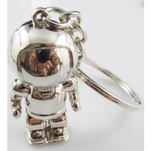 New arrival high quality asimo 3D key chain spaceman keychain robot key ring key holder drop shipping
