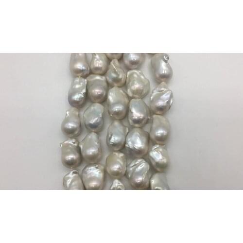 Wholesale AA 16-20mm White Big Baroque Freshwater Pearl Strands