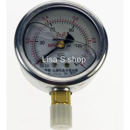 Shock-proof Pressure Gauge Universal Gauge M14*1.5 60mm Dia 0-1Mpa