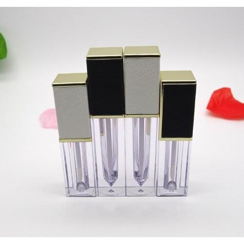 10/30/50pcs 4ml/4.5ml Empty Lip Gloss Tube DIY Plastic Elegant Liquid Lipstick Container Square Lipgloss Lip Balm Bottle