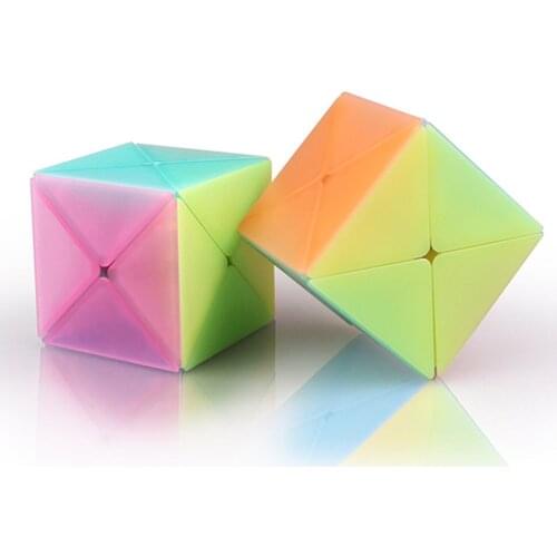 Qiyi X Cube 2x2 X Cube Jelly color 2 Layers Skew Cube Stickerless Profissional Puzzle Toys For Children Kids Boys Gift