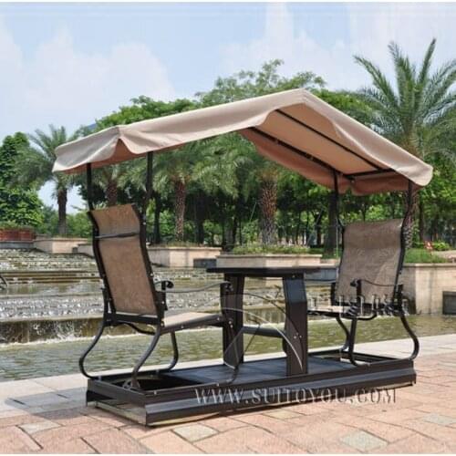 Modern outdoor 2 seat swing chair right left movable for adults outdoor furniture hammock with canopy
