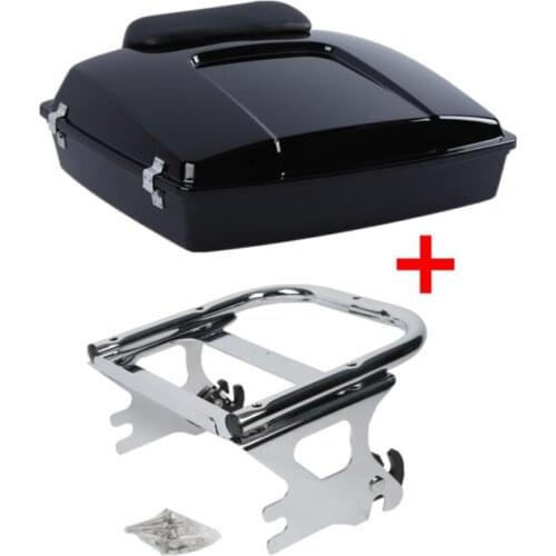 Motorcycle Razor Trunk Backrest Rack For Harley Tour Pak Pack Road King Road Glide Electra Glide 1997-2008