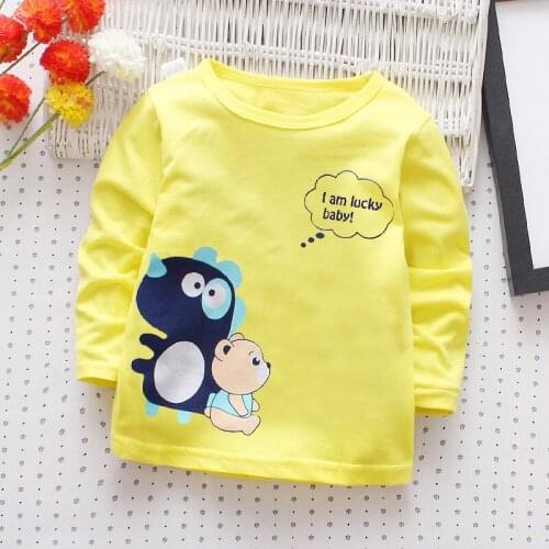 2020 Spring Baby Girls Clothes Unisex Pattern Long sleeve Children kids t shirt Boys Girl Cotton Costume fashion kid 2020 sport