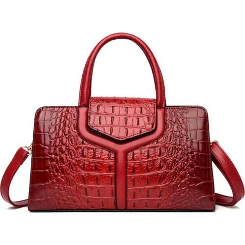 High-End Crocodile Pattern Womens Bags 2021 New Brand Female Handbags Retro Womens One-Shoulder Messenger Bag Bolsa Sac Feminina