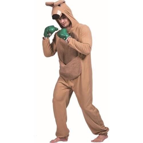 Adult Kangaroo Costume Halloween Costume For Men kigurumi costume christmas pajamas onesies for adults animal sleep wear
