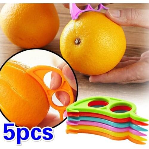 1/3/5pcs Two Finger Type Open Orange Peel Kitchen Tools Parer Orange Convenient And Safe Random Color Kitchen Accessories