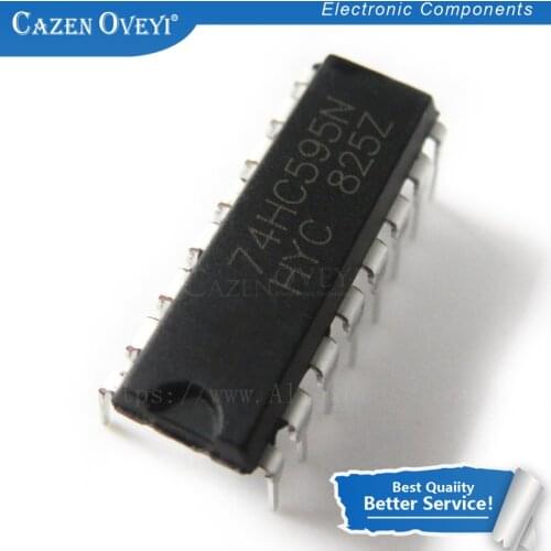 10pcs/lot 74HC595 74HC595N SN74HC595N DIP-16 In Stock