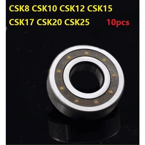 10pcs/lot CSK8 CSK10 CSK12 CSK15 CSK17 CSK20 CSK25 One Way Bearing Without keyway High Quality Clutch Backstop Bearing