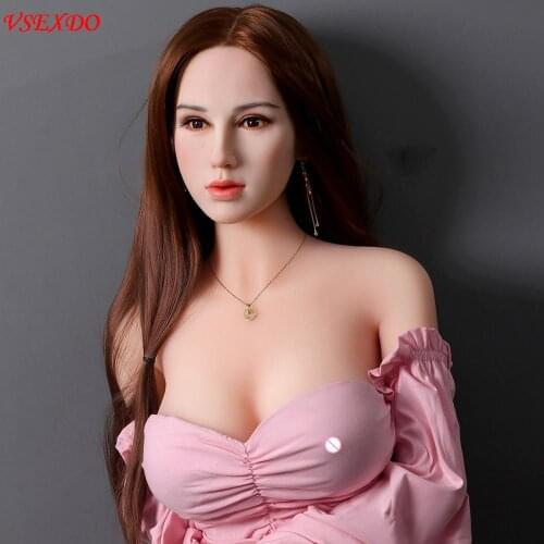 165cm Chinese Sex Doll with Silicone Head Implanted Hair for Men Realistic Breast Vagina Anus Adult Love Doll Sex Toy Girlfriend
