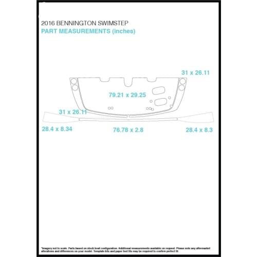 2016 Bennington Swim Step Pad Boat EVA Teak Decking 1/4" 6mm