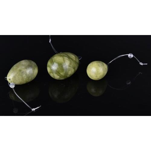 3PCS Jade Eggs Women Men Pelvic Floor Muscle Kegel Exercise Vaginal Tightening Exercise Yoni Egg Ben Wa Ball Foot Body Care Tool