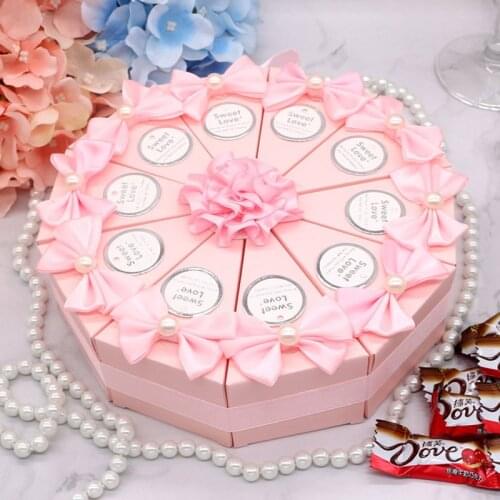 33 Stlys Cake Shape Happy Birthday Decoration Candy Box,Wedding Candy Paper Box,Happy Birthday Decorations For Kids,10 Piece/Set
