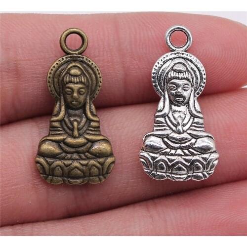 4pcs 26x13mm Pendant Guanyin Guanyin Buddha Goddess Charm Pendants For Jewelry Making Buddha Pendants