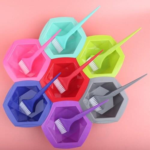 7Pcs Colorful Hair Dying Brushes Antislip Stirring Bowl Salon Hairdressing Tool They are useful tools for tint coloring, hair