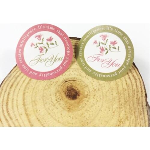 80pcs/lot "For you" series Flower round Adhesive Seal Sticker for Baking package kawaii Gift Label Students'Funny DIY Work