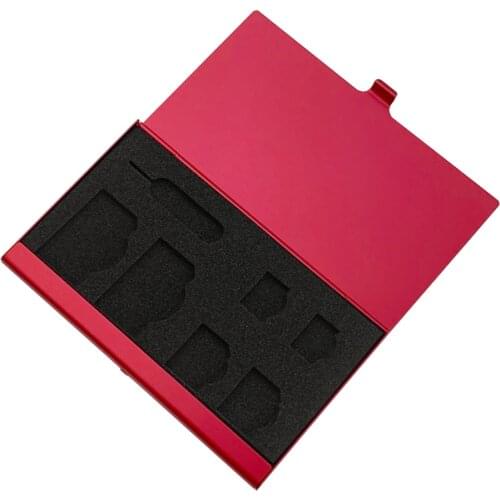 Aluminum Portable SIM Micro Pin SIM Card Nano Card Storage Box Case Protector Holder