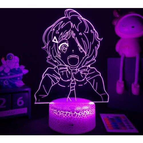 Anime Wonder Egg Priority 3D LED Lamp Ai Ohto Figure Led Night Light for Bedroom Decor Bedside Lamp Kids Birthday Mange Gift