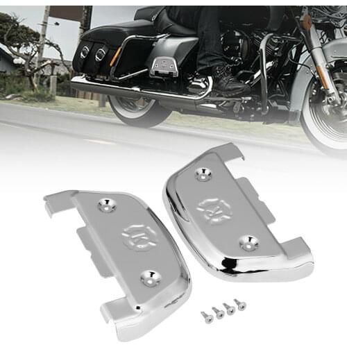 Passenger Footboard Covers D-shaped Floorboard Covers for Electra Glide Street Glide Road Glide Ultra Limited Softail Chrome