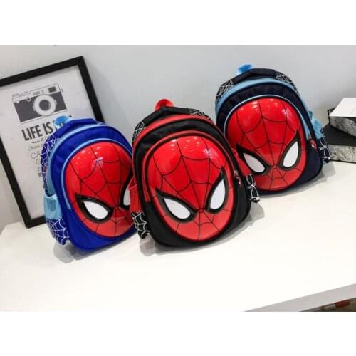 Disney new cartoon kindergarten schoolbag baby boy 3-6 year old boy cute child spiderman children schoolbag travel backpack
