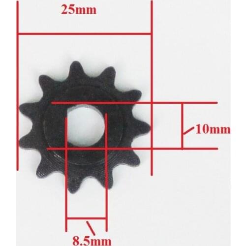 Electric Scooter 11 Tooth Sprocket 25H Chain Motor Pinion Gear For MY1020 #25