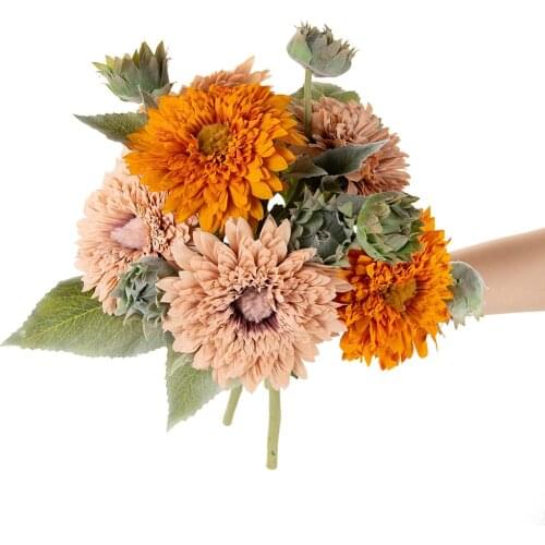 Artificial Sunflower Simulation Flowers Wedding Decoration Indoor Artificial Plants for Garden Bedroom Home Decor Fake Sunflower
