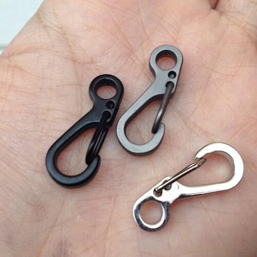 Carabiner Snap Clip Hook Aluminium Alloy D Ring Shape Keychain Climbing Hanging Buckle For Camping Hiking10 Pcs Mini Spring