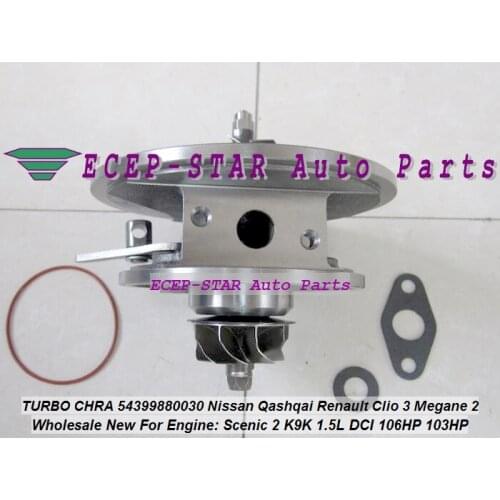Turbo CHRA Cartridge Core BV39 30 54399880030 54399700030 For NISSAN Qashqai For Renault Clio 3 Megane Modus K9K 1.5L DCI 106HP