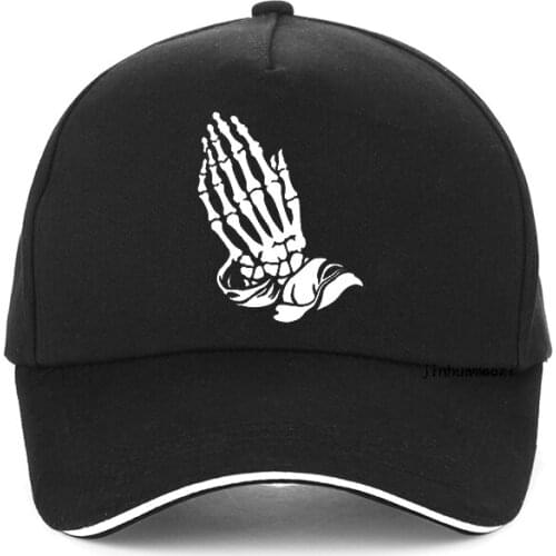 Praying Hands Men Baseball Cap Skyrim Dark Brotherhood Hand Dad hat Summer Cool Brand Jesus Praying Hands hip hop cap bone