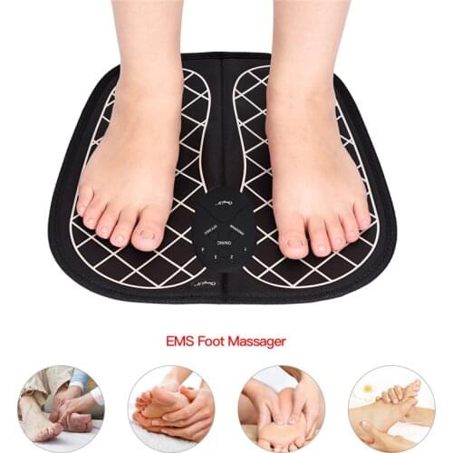 CkeyiN Electric EMS Foot Massager Pad Feet Muscle Stimulator Foot Massage Mat Improve Blood Circulation Relieve Pain Health Care