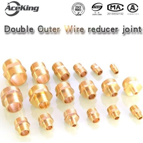 Медный равный диаметр Двойная внешняя резьба 1/2 преобразование 1/4 'различный диаметр 3/8' поворачивается 1/8 'соединение 1 дюй