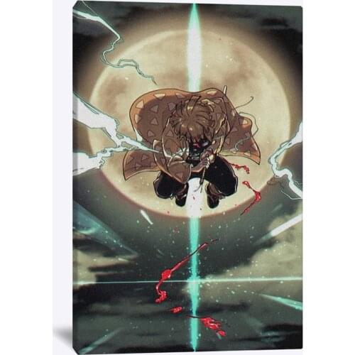 Modular Pictures Nordic Style Poster Zenitsu Agatsuma Demon Slayer Kimetsu No Yaiba Canvas Painting Wall Art Home Decor Printing