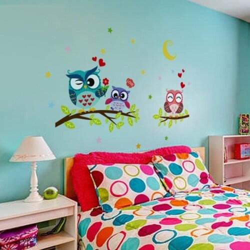 Cartoon Owl Kindergarten Background Decoration Can Remove Wall Stickers Home Wall Stickers Children Room Decoration