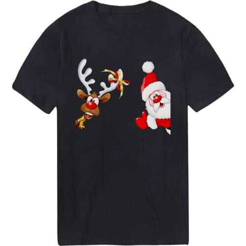 Christmas Santa Claus Mens T Shirts Short Sleeve O-Neck 2020 Tshirts Vintage Black Tops Cosplay Tees Breathable Homme Camiaetas